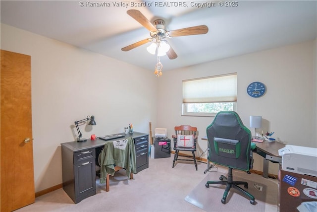868 Alta Rd, Charleston, WV 25314 - office space with light carpet and ceiling fan