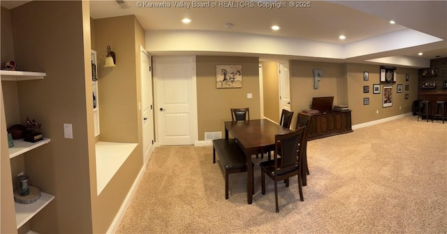90 Brooke St, Culloden, WV 25510 - dining room featuring light carpet, recessed lighting, and baseboards