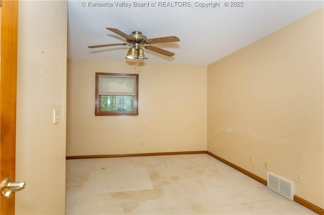 112 Willowood Cir, Hurricane, WV 25526 - spare room with baseboards, carpet, and ceiling fan