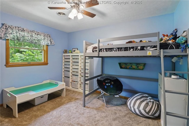 3021 Sansom Ct, Milton, WV 25541 - carpeted bedroom featuring a ceiling fan
