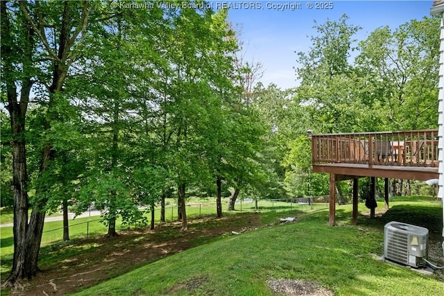 1539 Clark Rd, Charleston, WV 25314 - view of yard with central AC and a deck