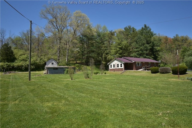 6 Coast Run Rd, Sandyville, WV 25275 - view of green lawn with a view of trees