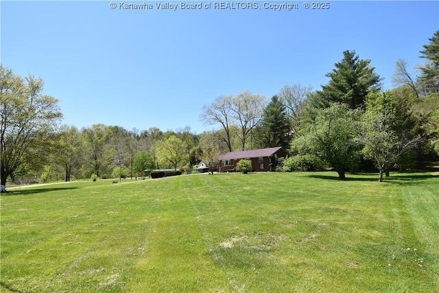 6 Coast Run Rd, Sandyville, WV 25275 - view of green lawn featuring a forest view