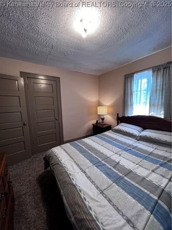 160 Davis St, Huntington, WV 25705 - bedroom with a textured ceiling and carpet flooring
