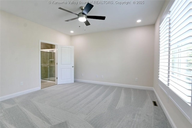 4210 Fairway Xing, South Charleston, WV 25309 - unfurnished bedroom with light colored carpet, baseboards, and recessed lighting