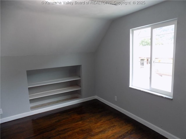 1004 E Riverview Dr, Belle, WV 25015 - bonus room with vaulted ceiling and dark wood finished floors