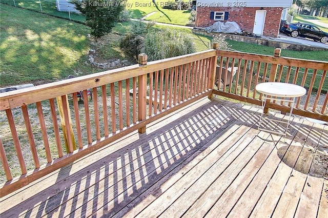 124 Morningside Dr, Elkview, WV 25071 - wooden deck with a yard