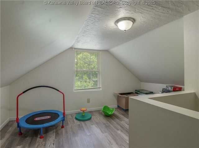 3742 Greenview Rd, South Charleston, WV 25309 - playroom featuring wood finished floors and lofted ceiling