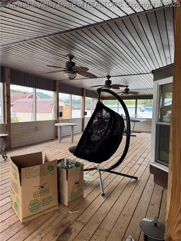194 Shawnee Ests, Winfield, WV 25213 - deck featuring ceiling fan