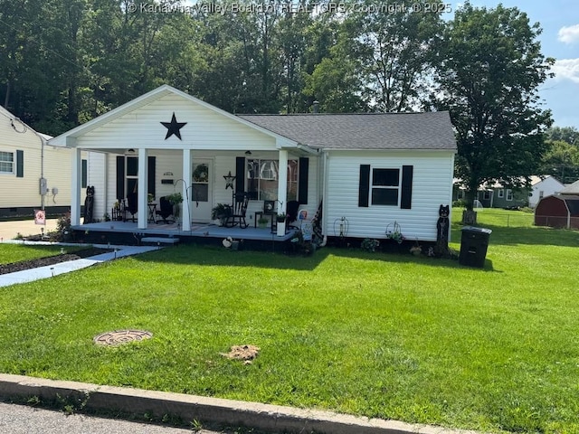 1003 Ridge Dr, South Charleston, WV 25309 - view of front of house featuring covered porch and a front lawn