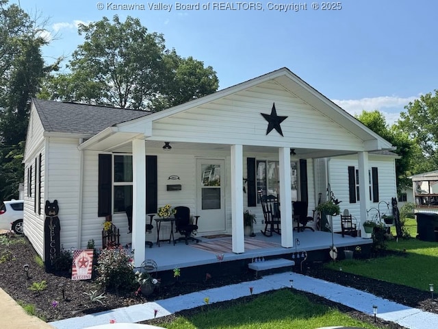 1003 Ridge Dr, South Charleston, WV 25309 - view of front of home featuring covered porch and roof with shingles