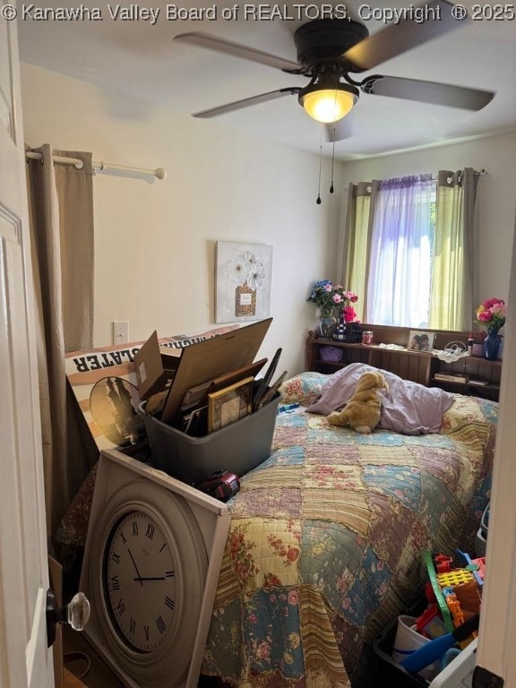 1003 Ridge Dr, South Charleston, WV 25309 - bedroom with ceiling fan