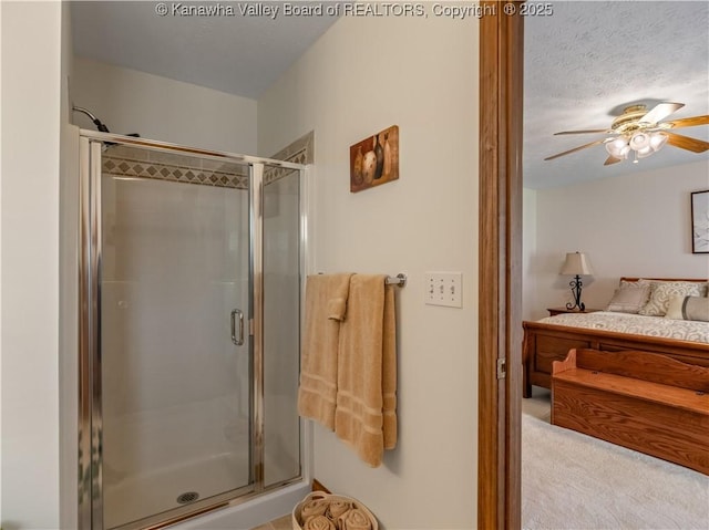 53 Wildrose Ln, Scott Depot, WV 25560 - full bath with a stall shower and ceiling fan