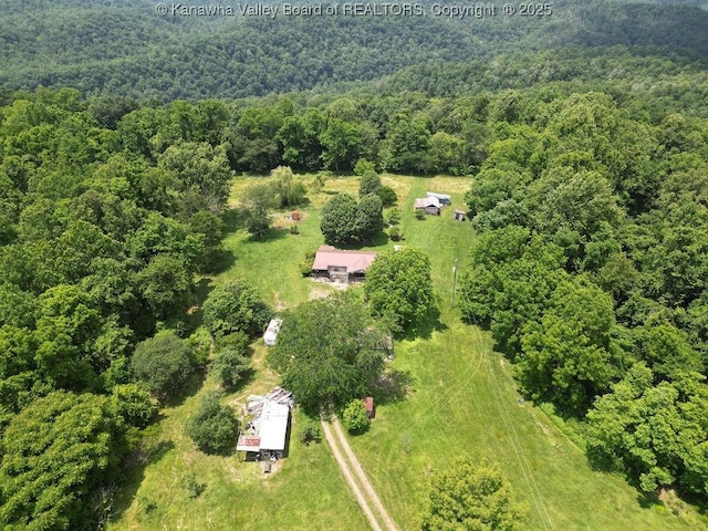 2873 Oak Hill Ridge Rd, Bomont, WV 25030 - aerial overview of property's location featuring a heavily wooded area