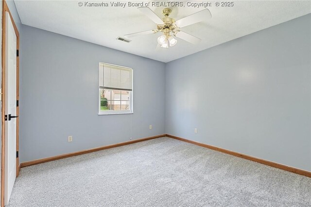 1571 Thistlewood Cir, Hurricane, WV 25526 - empty room with carpet flooring and a ceiling fan
