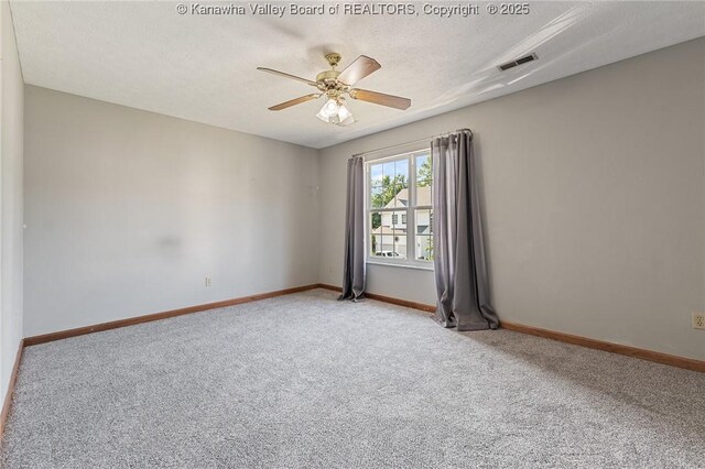 1571 Thistlewood Cir, Hurricane, WV 25526 - carpeted empty room featuring a ceiling fan and a textured ceiling