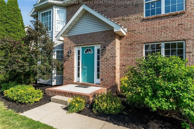 1571 Thistlewood Cir, Hurricane, WV 25526 - doorway to property featuring brick siding