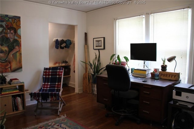 1840-A Oakridge Dr, Charleston, WV 25311 - office space featuring wood finished floors and crown molding