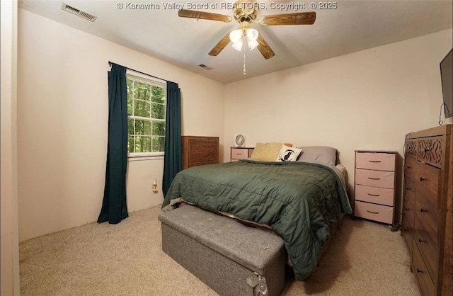 690 Rambling Hills Rd, Elkview, WV 25071 - bedroom featuring light colored carpet and ceiling fan
