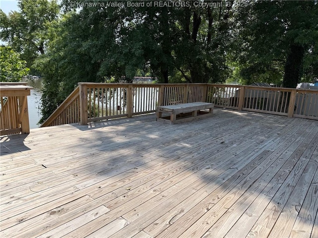1524 Fenton Cir, Nitro, WV 25143 - deck with view of wooded area