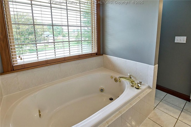 1004 Wethersfield Xing, Hurricane, WV 25526 - bathroom featuring a whirlpool tub and tile patterned flooring