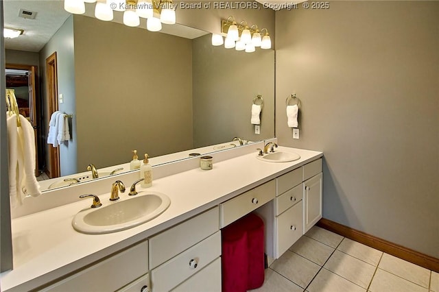 1004 Wethersfield Xing, Hurricane, WV 25526 - bathroom featuring double vanity and tile patterned floors