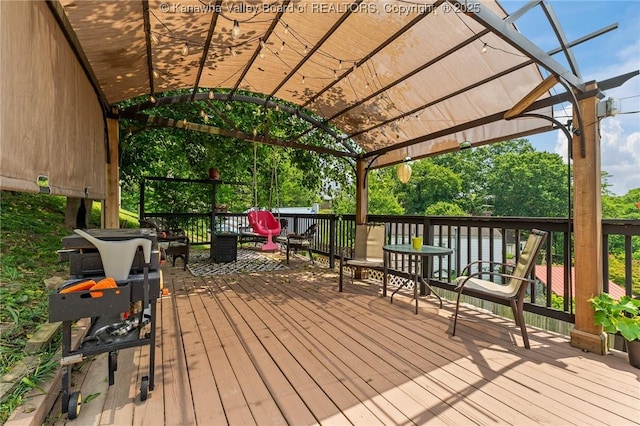 916 Amherst Dr, Charleston, WV 25302 - deck featuring a pergola