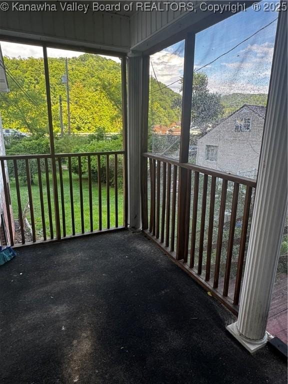 969 Airport Rd, Chapmanville, WV 25508 - view of unfurnished sunroom