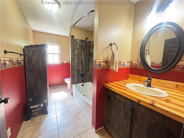 4136 Iva Durst Rd, Leon, WV 25123 - full bath with vanity, tile patterned floors, and shower / tub combo with curtain
