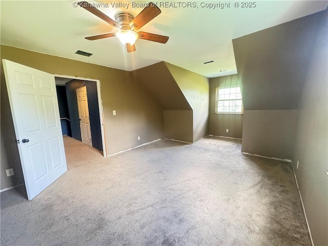 4136 Iva Durst Rd, Leon, WV 25123 - additional living space with a ceiling fan and carpet flooring