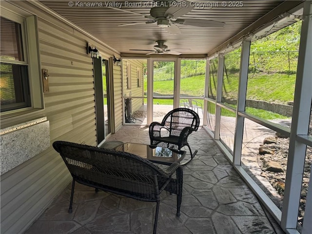 201 Sheridan Cir, Charleston, WV 24315 - sunroom / solarium with a ceiling fan