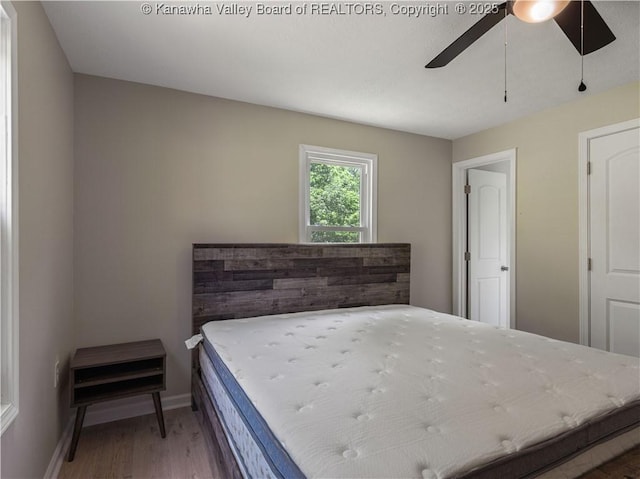 5285 Kelly Rd, Charleston, WV 25313 - bedroom featuring light wood-type flooring and ceiling fan