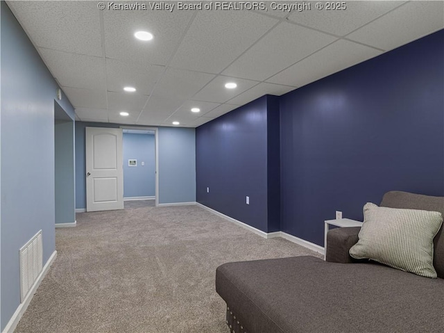 5285 Kelly Rd, Charleston, WV 25313 - carpeted bedroom with recessed lighting and a drop ceiling
