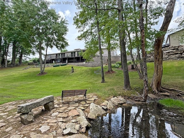 960 Grandview Rd, Daniels, WV 25832 - surrounding community with a wooden deck and a lawn
