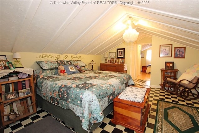 960 Grandview Rd, Daniels, WV 25832 - bedroom featuring tile patterned floors and lofted ceiling