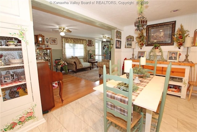 960 Grandview Rd, Daniels, WV 25832 - dining space featuring ceiling fan