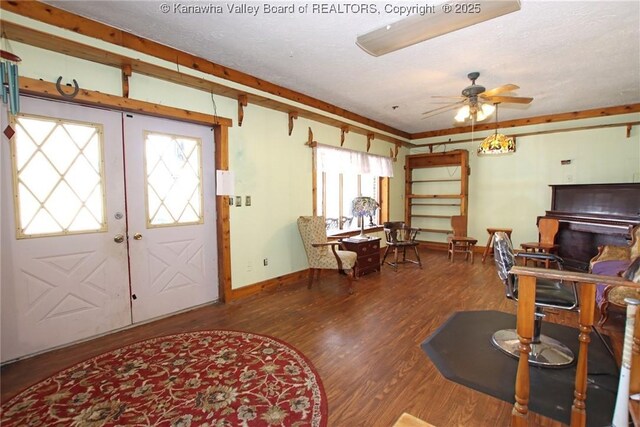 322 16th St, Dunbar, WV 25064 - foyer featuring a ceiling fan and wood finished floors