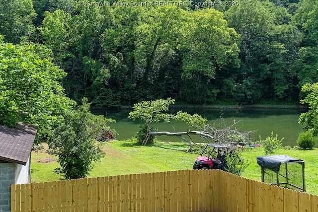 9627 Procious Maysel Rd, Procious, WV 25164 - view of grassy yard featuring a water view and a forest view