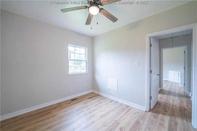 2023 Roxalana Rd, Dunbar, WV 25064 - spare room featuring light wood finished floors, ceiling fan, and attic access