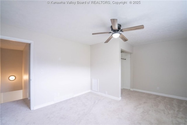 2023 Roxalana Rd, Dunbar, WV 25064 - unfurnished bedroom with carpet floors, a closet, and ceiling fan