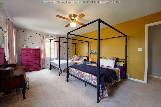 32 Carriage Rd, Charleston, WV 25314 - bedroom featuring carpet flooring and a ceiling fan