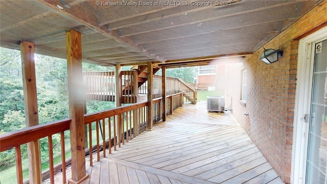 81 Hamill Rd, Huntington, WV 25701 - wooden deck featuring stairs