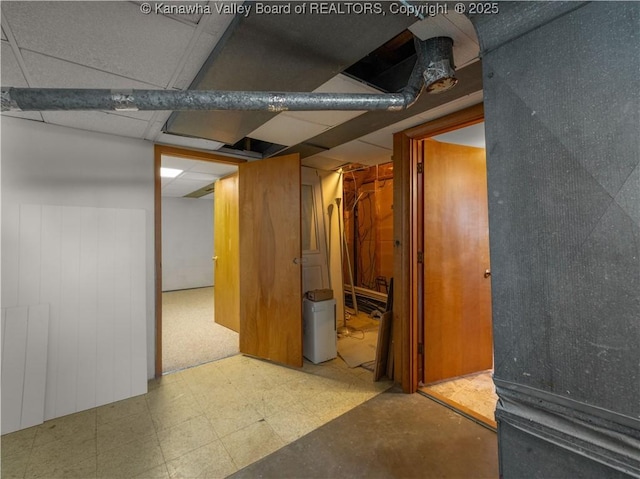 1216 Oakmont Rd, Charleston, WV 25314 - below grade area with tile patterned floors
