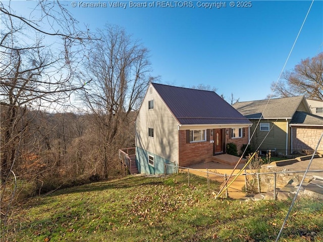 1216 Oakmont Rd, Charleston, WV 25314 - back of property featuring a metal roof