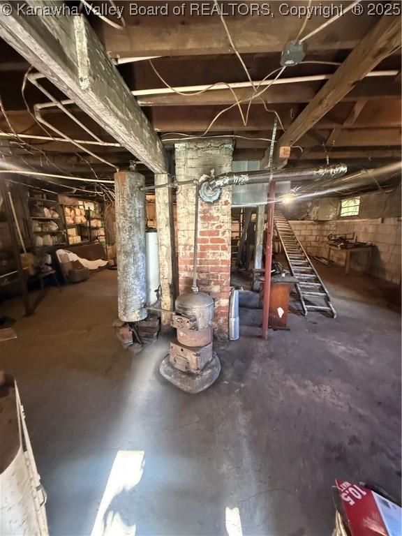 23908 Coal River Rd, Wv, WV 25148 - below grade area featuring stairway