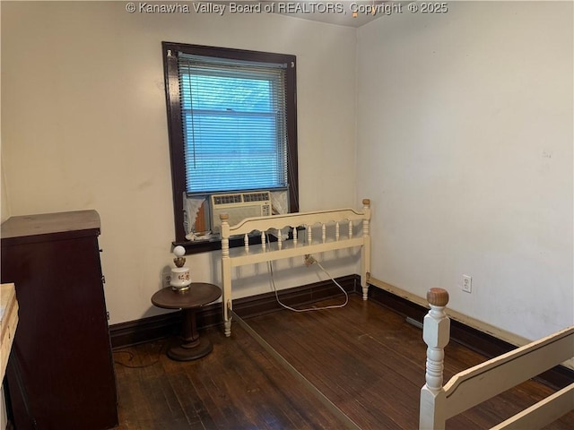 23908 Coal River Rd, Wv, WV 25148 - bedroom with hardwood / wood-style floors and cooling unit