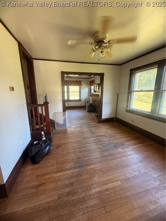 23908 Coal River Rd, Wv, WV 25148 - living room featuring hardwood / wood-style floors and a ceiling fan