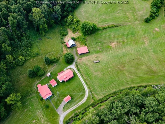 449 Lee Creek Rd, Culloden, WV 25510 - aerial overview of property's location with rural landscape
