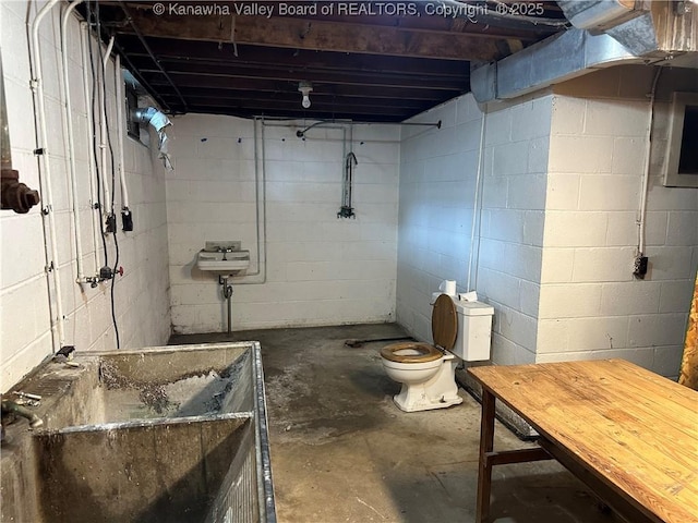 2515 Mount Vernon Ave, Point Pleasant, WV 25550 - unfinished below grade area with a sink