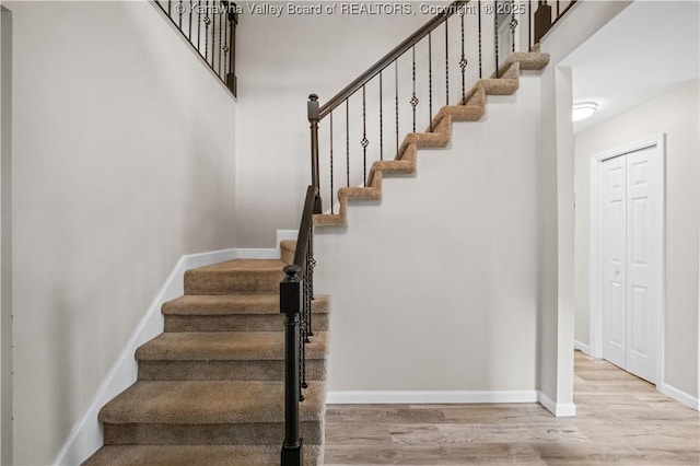 207 Branchfield Dr, Charleston, WV 25314 - staircase with wood finished floors and baseboards